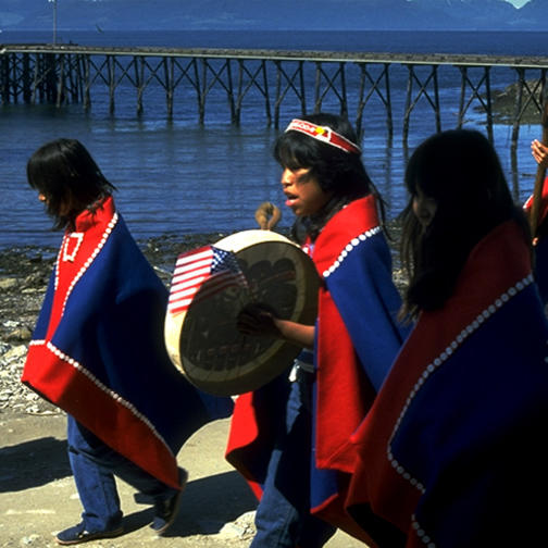 Native American Children Drumming