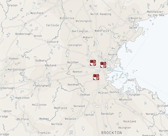 Map of Native Traditions Centers in Boston