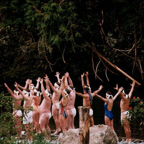 Preparing for Misogi, or Water Purification, in the Pilchuck River