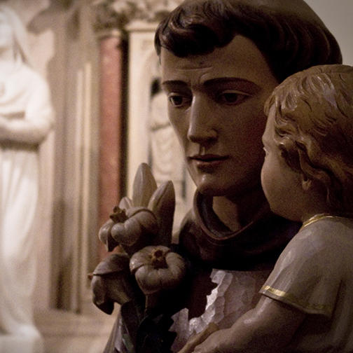 Statue in a Cathedral in New York City