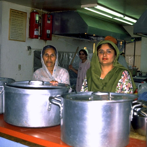 Preparing Langar at Gurdwara Sahib in Fremont, California