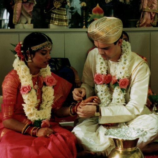 Wedding Ceremony at Hindu Mandir in Minneapolis, Minnesota