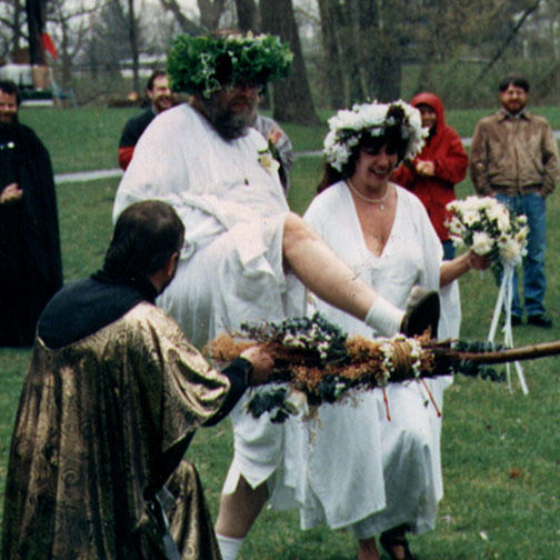 Jumping the Besom, Final Moment of a Handfasting (Pagan Wedding Ceremony)