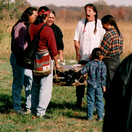 Singing and Drumming at the Feast of the Dead Near Washington, DC