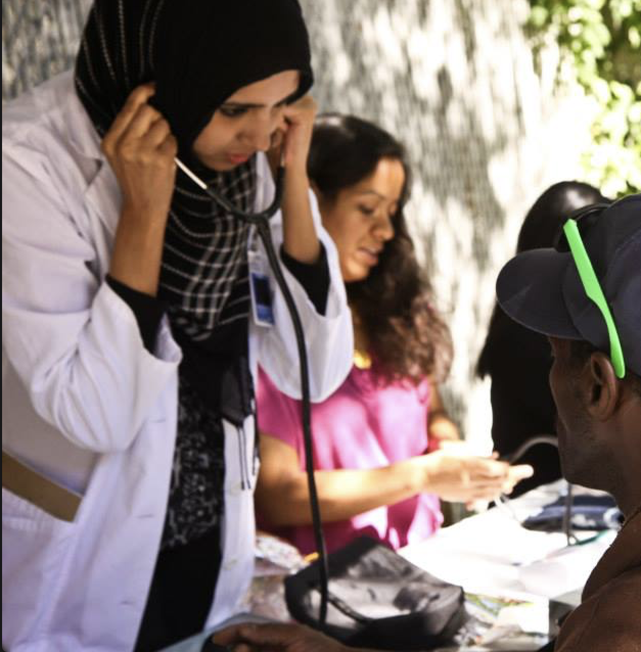 Doctor with patient